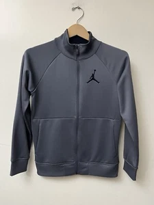 Air Jordan Jump Man Full Zip Long Sleeve Jacket Boy's Size Medium 10-12 Gray - Picture 1 of 5
