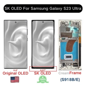 SK OLED Screen For Samsung Galaxy S23 Ultra S918B/E LCD Display Replacement  - Picture 1 of 6