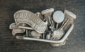 Gürtelschnalle Buckle Biker Motorrad Motorcylce Chopper V-Twin Thundering Steel - Bild 1 von 1