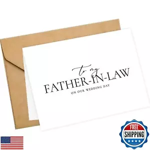 LADYandHOME To My Father-in-law on My Wedding Day Card,Wedding Day Card to Fa - Picture 1 of 5