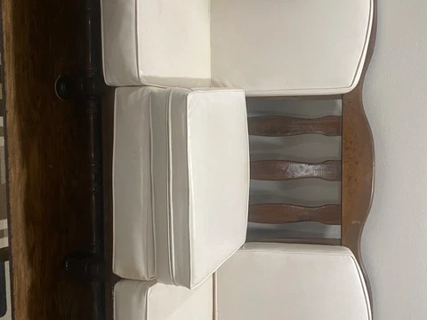 antique Eathan Allen Pine Sofa and Loveseat Cover