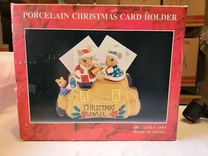 Porcelain Christmas Card Holder - Picture 1 of 4