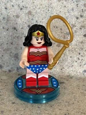 Lego Minifigure DC Wonder Woman Superhero + Dimensions Minifigures Game Tag Lot - Image 1 of 3