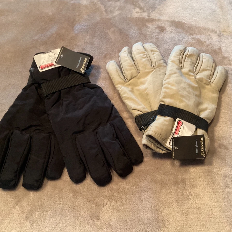 Мужские зимние перчатки St. John's Bay, термолит, черные S. XL, бежевые S. M - Изображение 1 из 1