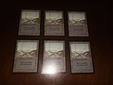 MTG Magic Swamp x6 (Same Art - Low Branch) Beta (4x LP, 2x NM)