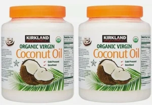 2 x Kirkland Signature Organic Virgin Coconut Oil, 84 oz Each Pack - Picture 1 of 2