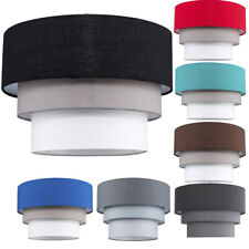 Fabric Ceiling Pendant Light Shade Lampshade Tiered Bedroom Living Room Lamp LED