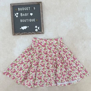 REMIE GIRL Pink Floral Twirl Skirt Size 6Y - Picture 1 of 3