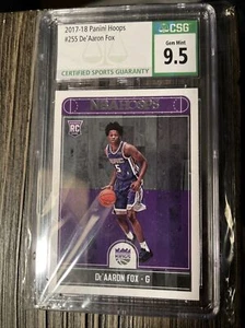 2017-18 Panini hoops #255 DE’Aaron Fox Cgc 9.5 - Picture 1 of 2