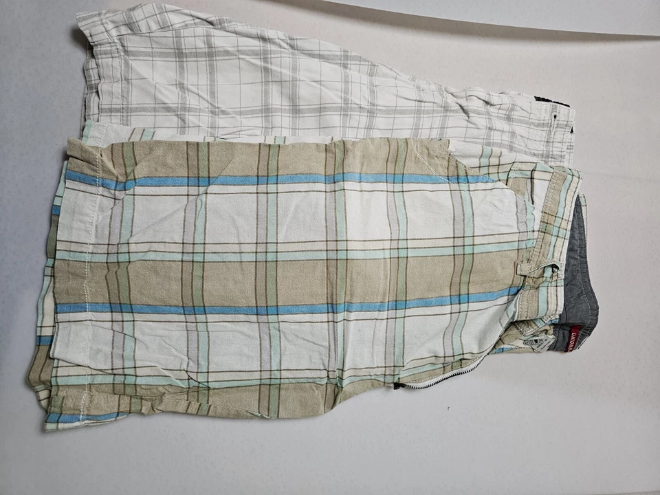 Pantalones cortos a cuadros 2 pares cintura 36-38 Foto 1 de 1