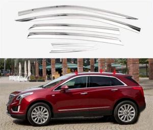 For Cadillac XT5 2017-2021 ABS Chrome Window Visor Vent Shades Sun Rain Guard 6p - Picture 1 of 5