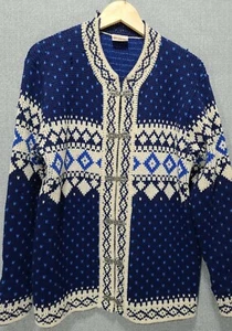 Cárdigan tejido Silvonen Finlandia azul 100 % Kampavillaa Koski HL talla 52 B27 - Imagen 1 de 12
