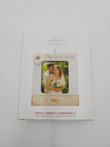 2019 HALLMARK ERINNERN ORNAMENT WIRKLICH TIEF FÜR IMMER HOCHZEIT FOTO HALTER NEU IM KARTON - Bild 1 von 12