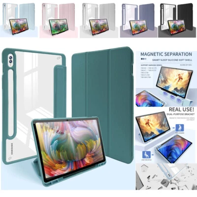 Smart Case Stand Cover Pen Holder For Samsung Galaxy Tab A7 A8 S6 S7+ S8+ Ultra - Image 1 of 4