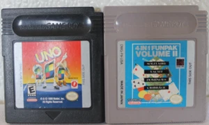 Gameboy PAQUETE (2) Uno 1999 y 4 en 1 Funpak Volumen 2 1993 Auténtico - Imagen 1 de 2