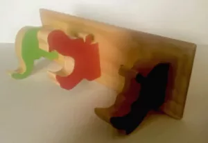 CONTAINER STORE KIDS coat Rack with 3 Animal Hooks/Elephant, rino, and hippo NEW - Picture 1 of 9