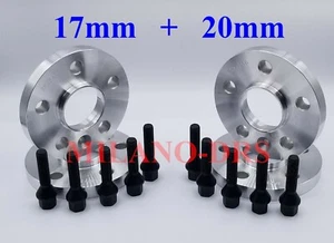 KIT 4 DISTANZIALI RUOTA 17+20mm OPEL ZAFIRA A-B (5 FORI) + BULLONI BLACK - Imagen 1 de 1