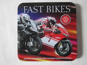 Fast Bikes Book and 9 Collectable Magnets in a Tin New Sealed and Unopened - Picture 1 of 4