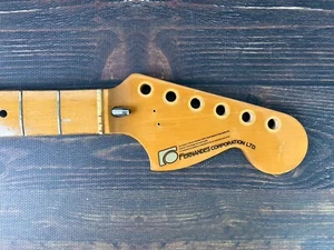 70s FERNANDES FST-70 Stone Age Logo Vintage Stratocaster Neck Made in Japan - Picture 1 of 16