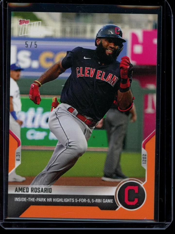2021 Topps Now #736 Amed Rosario Orange Parallel Card #d /5 - Image 1 of 2