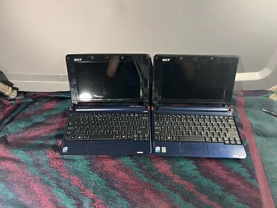 ДВА нетбука Acer Aspire One Series ZG5 Intel Atom 1,60 ГГц лот товаров - Изображение 1 из 4
