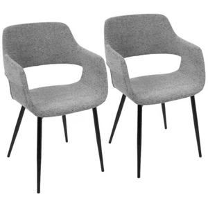 Lumisource Margarite Chair Set of 2, Grey/Black - CH-MARGBK-GY2 - Picture 1 of 1