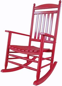 Red rocking chair outdoor indoor porch furniture relax comftorable seat durable - Picture 1 of 2