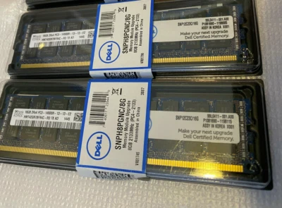 Dell 32GB SNP12C23C/16G  (2x16GB) PC3-14900R DDR3 1866MHz 2Rx4 ECC A7187318 kit - Image 1 of 2