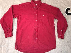 LACOSTE Vintage Mens long sleeve Red shirt (size 42) - Picture 1 of 6