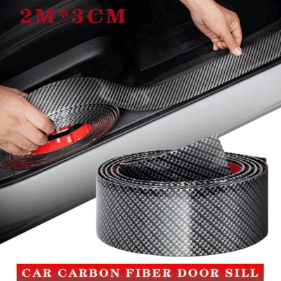 2M Universal Carbon Fiber Front Bumper Lip Strip Splitter Spoiler Side Skirt US - Image 1 of 4