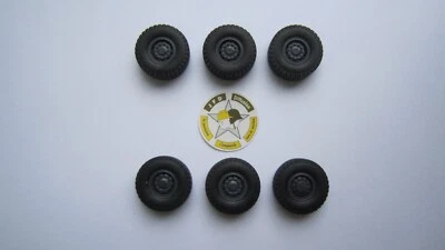 Veicolo 1/50 1/43 (6) Ruote Pneumatici Vinile MM 28 MM Cerchioni Plastica Grigia - Immagine 1 di 4
