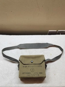 Estuche de lona binocular vintage del ejército israelí FDI 6x30 - militar marcado hebreo... - Imagen 1 de 11