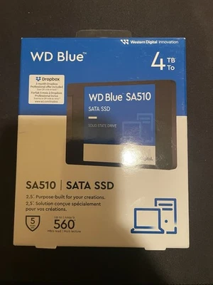 WD SA510 Blue 4TB 6.0Gb/s SATA 2.5 Inch SSD WDS400T3B0A-00C7K0 - Image 1 of 2