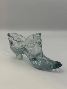 Scarpa vintage modello rosa cavolo blu vetro artistico Fenton - Foto 1 di 5