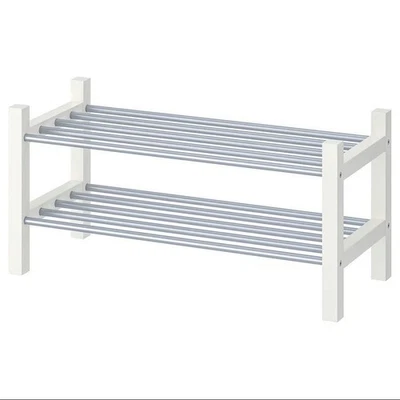 Ikea TJUSIG Schuhaufbewahrung, weiß silber 2 Stück - Bild 1 von 4