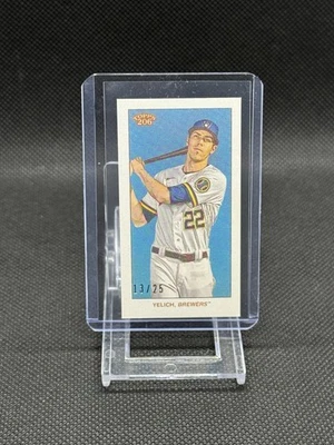 2020 Topps 206 Christian Yelich Mini Wave 4 Background Variation /25 - Image 1 of 2