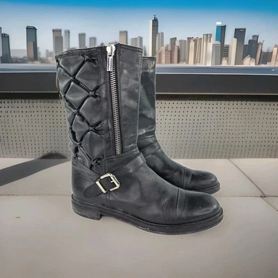 Botas de Combate Aquatalia Lynn Acolchadas Moto Hebilla US 9.5 Super Racer Motociclista Foto 1 de 4