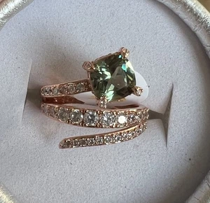 Bombe Party Turmalin grüner Spinell rosegold Ring 7 gleitend ins Funkeln RG98930 - Bild 1 von 2