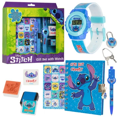 Disney Kids Stitch Gift Set With Digital Watch Accessories - Image 1 of 4