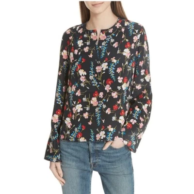 Blusa Equipment Heather Manga Acampanada Floral Seda en Eclipse Multi Talla M Mediana Foto 1 de 4