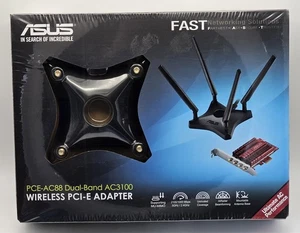 ASUS PCE-AC88 Dual-Band AC3100 Bezprzewodowy adapter PCI-E NOWY ZAPIECZĘTOWANY - Zdjęcie 1 z 4