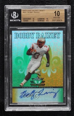 2012 Leaf Valiant Bobby Rainey #BR1 BGS 10 PRISTINE Rookie Auto RC - Image 1 of 2