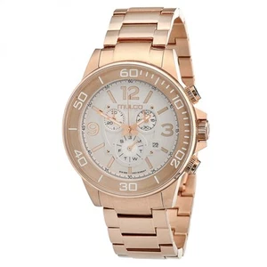 MULCO CHRONOGRAPH DAY/DATE ROSE GOLD-TONE ST.STEEL MEN'S WATCH MW4 90147 331 NEW - Picture 1 of 4