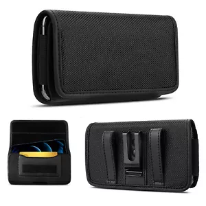Cell Phone Pouch Case Holster Horizontal Wallet Cover with Belt Clip &Loop USA - Picture 1 of 23