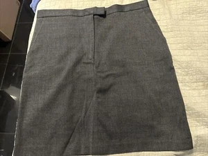 Style & Co Plaid Pencil Skirt Size Petite 10 Wool Blend Black Gray Lined - Picture 1 of 13