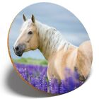 1 x Pretty Palomino Horse Pony - Round Coaster Kitchen Student Kids Gift #2552