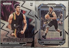 2023-24 Panini Prizm Draft Picks SCOOT HENDERSON Fearless #3 & Base #24 Rookie