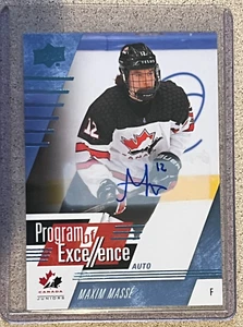 MAXIM MASSE 2024 Upper Deck Team Canada Juniors Pre-Rookie Autograph Signed #126 - Picture 1 of 2