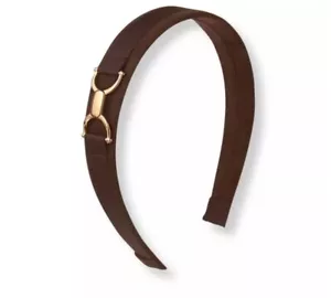 NWT New Janie and Jack BRIDLE BIT HEADBAND, Brown with Gold Hardware, Girls - Picture 1 of 3
