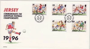 GB Stamps First Day Cover Jersey European Football Championships, sport 1996 - Picture 1 of 1